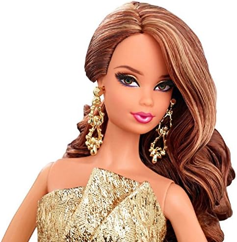 Children's Home Gold tone Barbie Lace Knee-length Dress Barbie Evening Dress