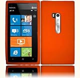Orange Silicone Jelly Skin Case Cover for Nokia Lumia 900