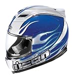Icon Airframe Helmet , Color: Blue, Size: Md, Style: Claymore Chrome XF0101 3916 51z90l6b rL. SL160 Icon Airframe Helmet , Color: Blue, Size: Md, Style: Claymore Chrome XF0101 3916
