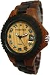 Tense Wood Mens Watch Two-Tone Date Time Hypoallergenic G4100SD(light face)
