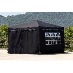Falt Pavillon 3 x 3 m in Schwarz mit 4 Seitenteilen