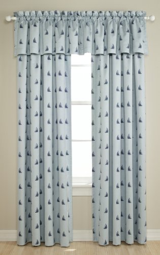 Lightcatcher Sailboats 54-inch-by-17-inch Single Valance Blackout Thermal, Blue