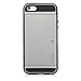 iPhone SE, iPhone 5S iPhone 5, Dual-layer Heavy Duty Matte Rugged Protective Cover with Slider ID Credit Card Slot Cash Holder for Apple New iPhone SE iPhone 5S iPhone 5 by Cazle (Gray)