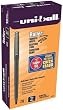 uni-ball Stick Micro Point Roller Ball Pens, 12 Black Ink Pens(60151)