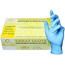 GREAT GLOVE NM50010-M-BX Nitrile Industrial Grade Foodservice Glove, 4 mil - 4.5 mil, Powder-Free, Latex-Free, Textured, General Purpose, Food Safe, Medium (Pack of 100)