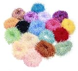 18pc Fuzzy Fluff Assorted Color Stretchable Pony Tail Holders / Pony Tail Holders / Hair Ties