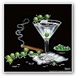 Martini Limbo by Michael Godard 11.75"x11.75" Art Print Poster