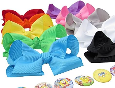 Multi-color Alligator Hair Clips Choose From 11 Character-theme Sets (Inside Out, Mickey Mouse, Minions, Dora, Star Wars, Sponge Bob, Fairies, My Little Pony, Lego, Disney Princesses, Angry Birds) (Sponge Bob)