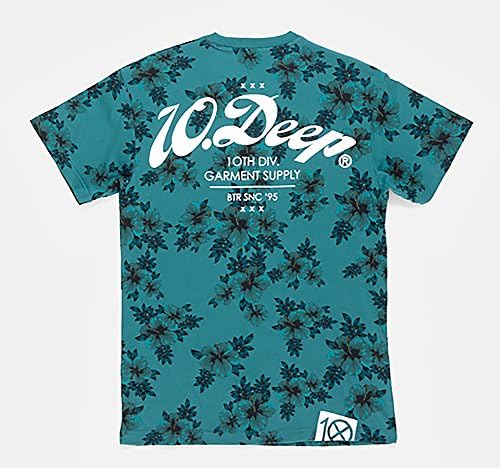 10 Deep Men's New Standard Crewneck Top Heather, Teal, Meduim