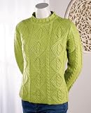 Lime Cable Knit Sweater