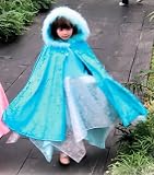 Boutique Hooded Velvet Cape with Boa Child Size, Made in USA, Many Color Choices