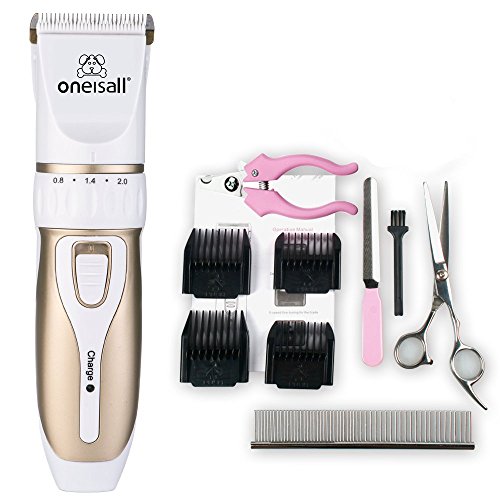 oneisall Rechargeable Cordless Professional Home Pet Dogs And Cats Grooming Trimming Clipper Kit