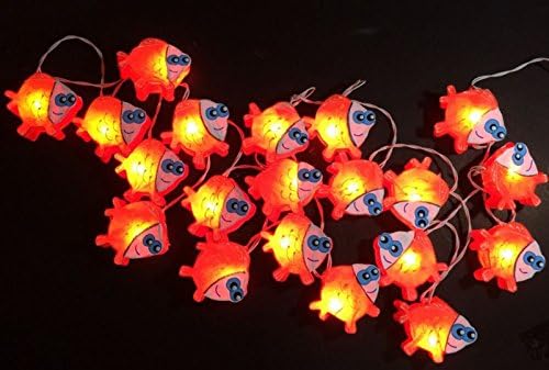1 Set Handmade Lighting String 20 Nemo Fish Lights Hanging Lamp Mixed Colors Home Decoration, Patio, Living Room, Kid Toys, Yard &amp; Garden Indoor Outdoor, Birthday, Christmas, Wedding, New Year, Anniversary, Ceremony, Valentine Party