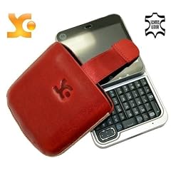 Suncase Ledertasche (Lasche mit R�ckzugfunktion) f�r Motorola Flipout rot