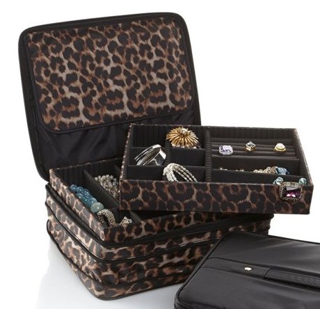 Joy Mangano Jewel Kit 2-Tier Jewelry Box – LEOPARD PRINT