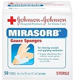 Johnson & Johnson Home Care Sterile Mirasorb Gauze Sponges, 50 Count
