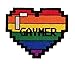 Gaymer Gamer 8 Bit Heart Sew On Patch