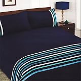 Swizzle Duvet Cover Set, Navy Blue, Double