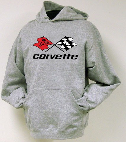 L 1977 78 79 Corvette Crossflag Hoodie Sweatshirt L 1977 78 79 Corvette Crossflag Hoodie Sweatshirt