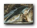 Luis Royo Winged Man Cloth Fabric Poster Flag