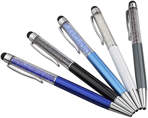 FOLINPROS 5 Pcs - Crystal Touch Screen Stylus Multifunctional Pen Compatible With iphone / ipad / iPod Touch / Samsung Galaxy Tablet / Android Tablets (C)