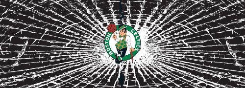 Boston Celtics Shattered Auto Rear Window Decal