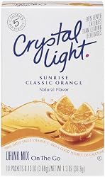 Crystal Light On The Go Sunrise Classic Orange, 10-Count Boxes (Pack of 6)