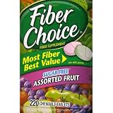 Fiber Choice Chewable Fiber Supplement Sugar Free Assorted Fruit (220 Tablets)