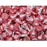 Hershey's Kisses 2 Pounds Pink Foil Wrapping Milk Chocolate