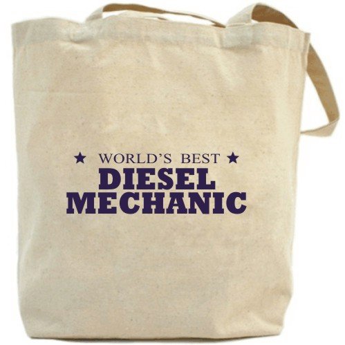 Canvas Tote Bag Beige ” The Best Diesel Mechanic Of The World ” Occupations