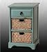 Privilege 24076 1 Dr 2 Basket Stand - Vintage Green