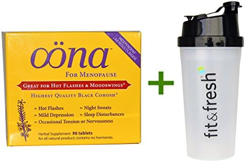 Best Oona, For Menopause, 96 Tablets, Vitaminder, Power Shaker Bottle, 20 oz Bottle BUNDLE