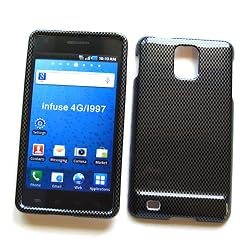 Samsung Infuse 4G I997 (AT&T) Snap On Protector Hard Case "Carbon Fiber Pattern" Design