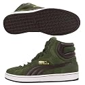 Puma First Round Skate Dark Green Mens Retro Shoes - 345248-03