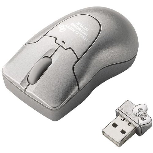 ELECOM HELLO KITTY WORKING STYLE Wireless MOUSE Ultra Compact Silver [M-BGDLKTSV]