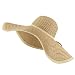 Large Straw Stripe Sun Hat - Dark Khaki W33S09C