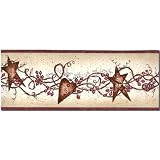 Rusty Hearts and Stars Wallpaper Border