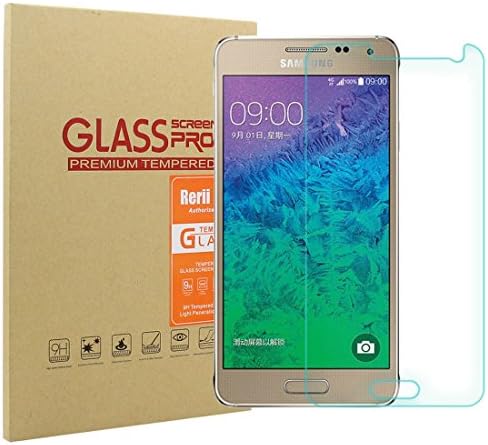 Samsung Galaxy Alpha Screen Protector - Rerii Tempered Glass Screen Protector for Samsung Galaxy Alpha, High Definition, 9H Hardness, 0.3mm Thickness Real Tempered Glass