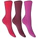 Womens/Ladies Extra Fine Silk Touch Bamboo Socks (3 Pairs)