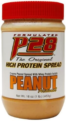 P28 Original High Protein Spread, Plain Peanut 16 oz (Pack of 3)