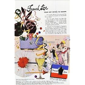 1951 Vintage Ad French Lines French Line - Paris Vacation Package