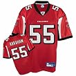 John Abraham Jersey: Reebok Red Replica #55 Atlanta Falcons Jersey