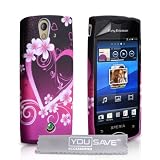 Yousave Accessories TM �l�gant Rose Coeur Fleur Mod�le Silicone Gel Etui Coque Pour Le Sony Ericsson Xperia Ray ST18a Avec Ecran Protecteur Et Tissu de Polissage Micro Fibrepar Yousave Accessories