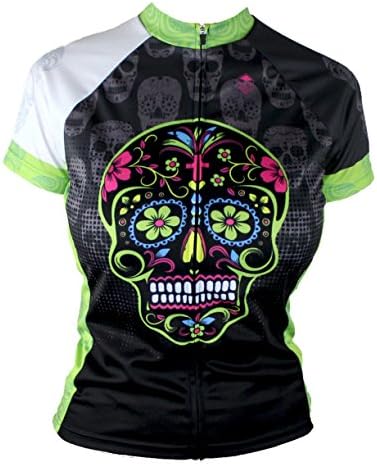Dia De Los Muertos (Green) Women's Cycling Jersey (X-Large)
