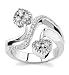 18k White Gold or Yellow Gold Diamond Heart Ring (H/SI2, 1/3 ct. tw.)