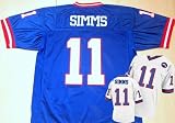 NFL Authentic Jerseys New York Giants #11 Phil Simms Throwback Blue Jersey Size 56 (All are Sewn on, Ship By DHL)