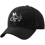 Zephyr Georgia Tech Yellow Jackets Black Vortex Fitted Hat