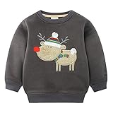 AmazingDeal 子供服 男の子 女の子鹿 ペンギン キーズ カートゥーン 長袖 春秋冬 コーデュロイ 衣装 レジャー 快適 (70, ブラウン)