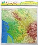 Carte en relief de la r�gion Poitou C...