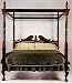 California King Size Chippendale Four Poster Canopy Bed